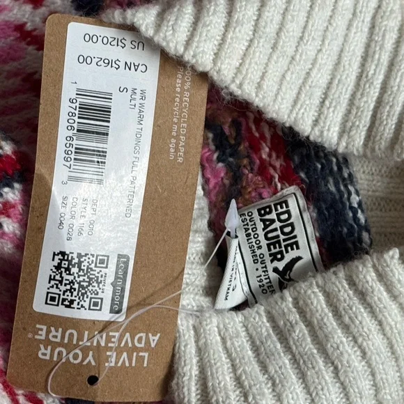 NWT Women's Pink Patterned Sweater S - Picture 5 of 5